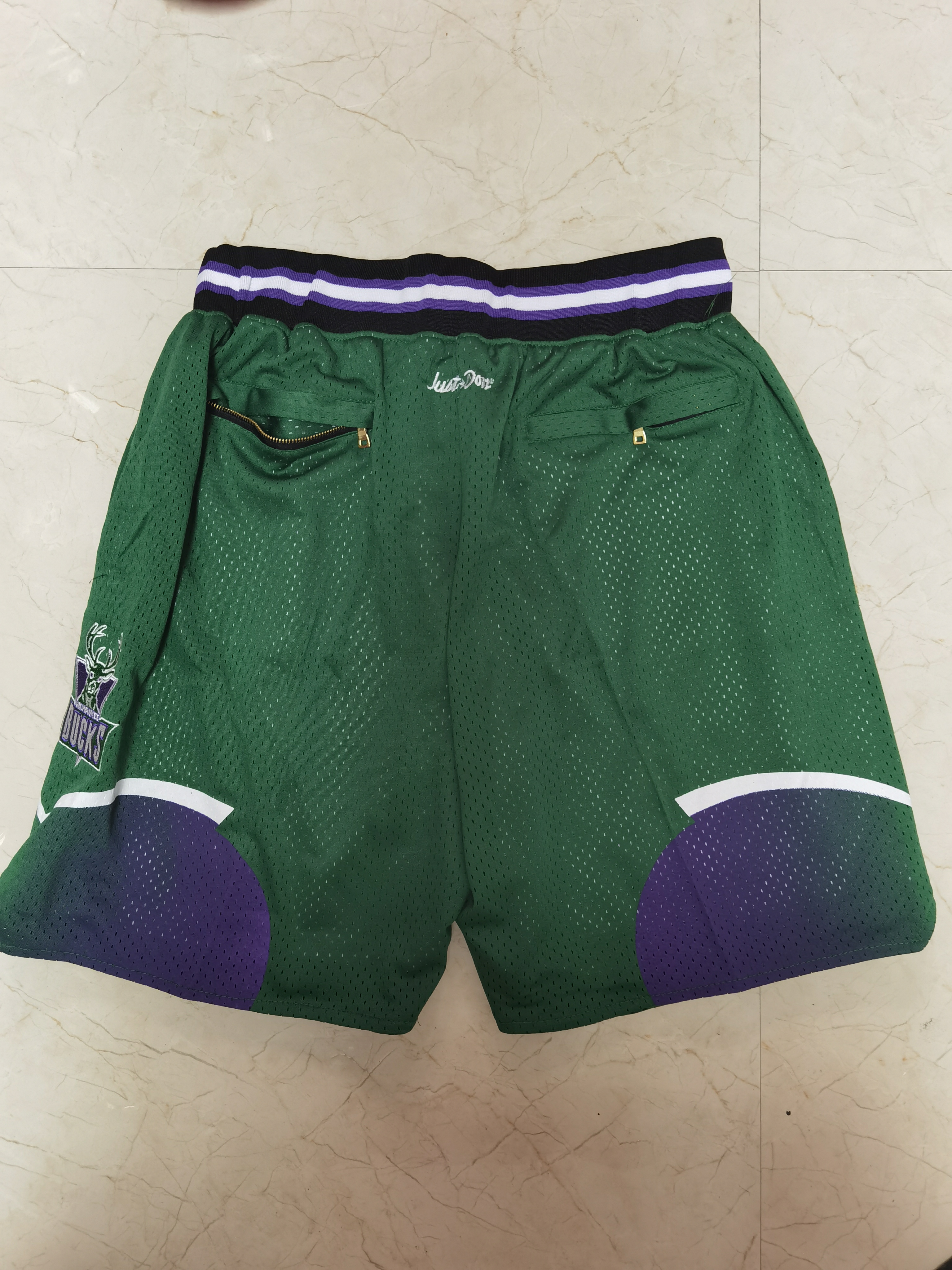 2020 Men NBA Milwaukee Bucks green shorts